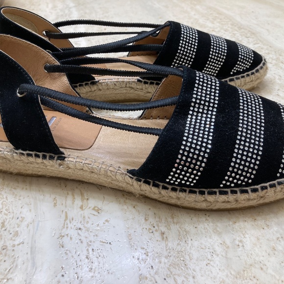 Kanna Black Suede With Bling Espadrille Sandals Size EU 40 - Picture 4 of 5